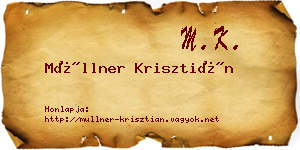 Müllner Krisztián névjegykártya